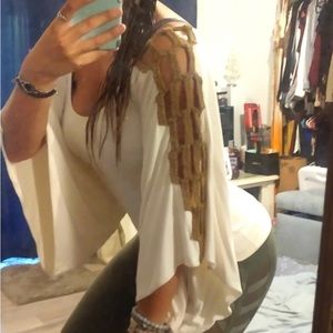 SKY Braided Leather Boho Top